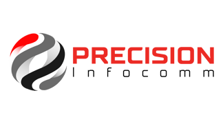 Precision Full Rec Logo (White Circle + Black Words)